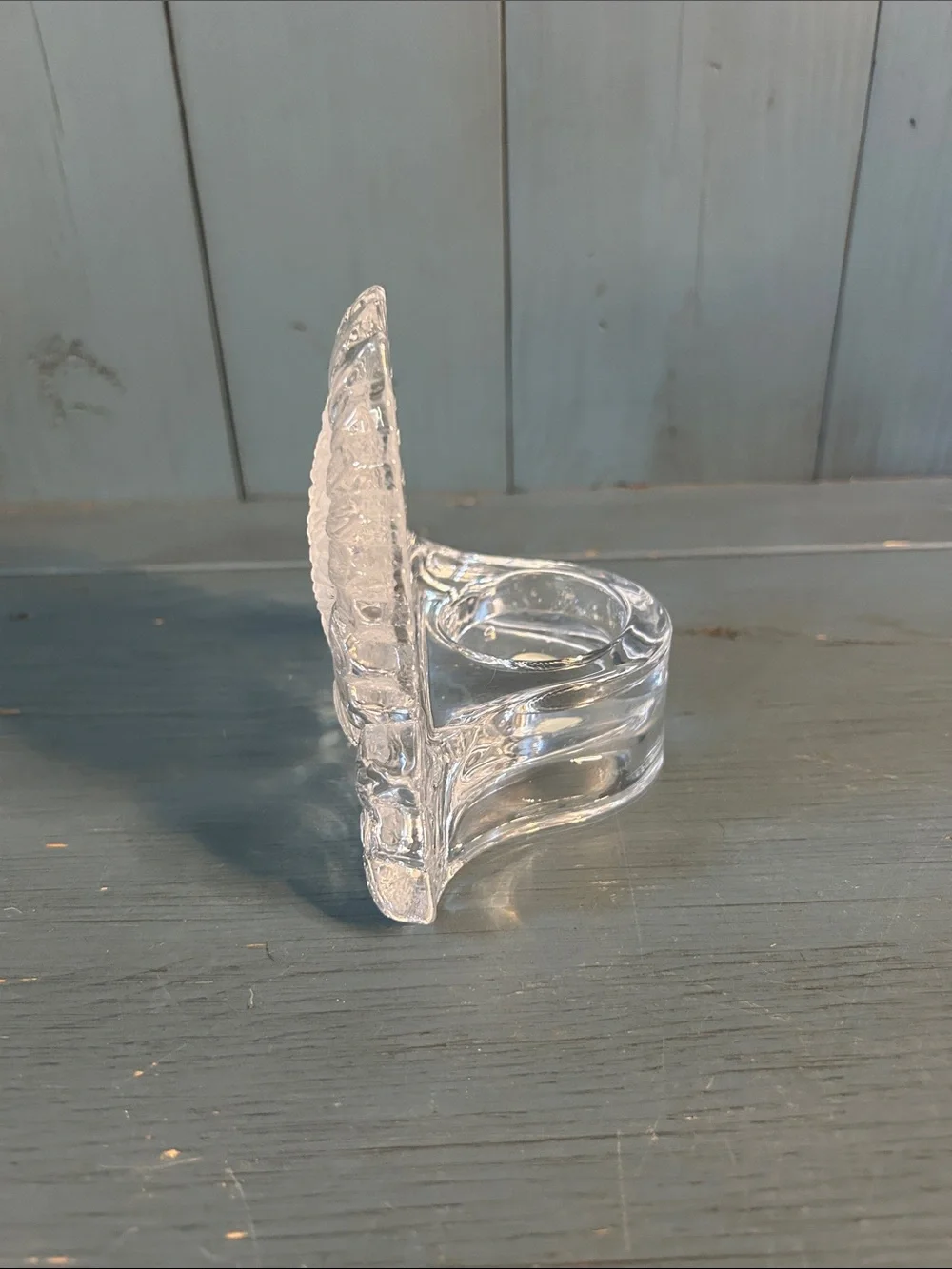 Vintage 1990’s PartyLite Clear Glass Sunflower Decorative Tealight - Home